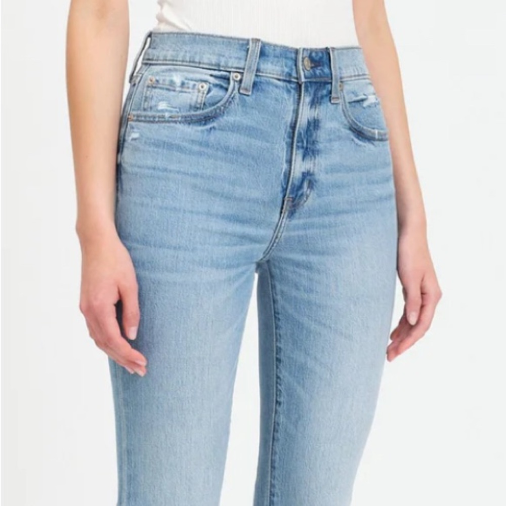 High Rise Blue Jeans with Stretch